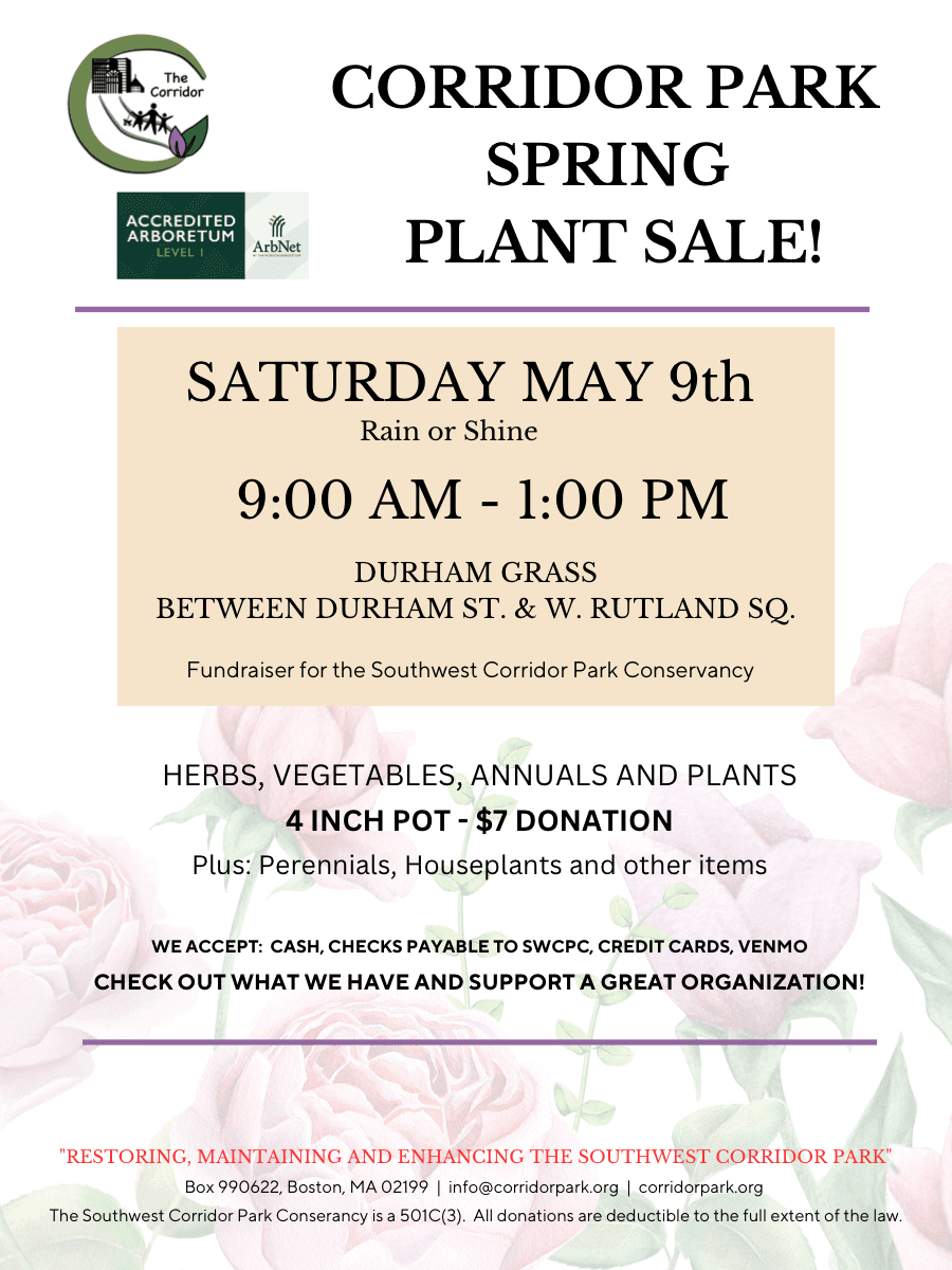 Corridor Park Spring Plant Sale 2026 flyer